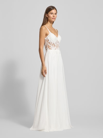 LUXUAR FASHION Brautkleid mit Herz-Ausschnitt Offwhite 1