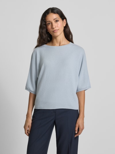 Luisa Cerano Strickpullover mit gerippten Abschlüssen Bleu 4