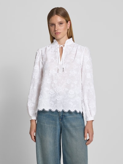MICHAEL Michael Kors regular fit blouse met stitchings Wit - 4