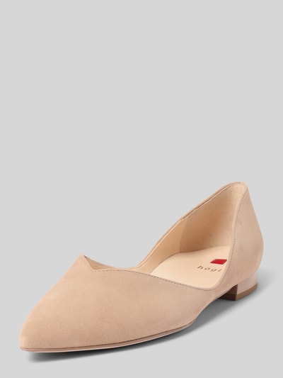 Högl Slipper mit Label-Detail Modell 'POINTED' Taupe 1