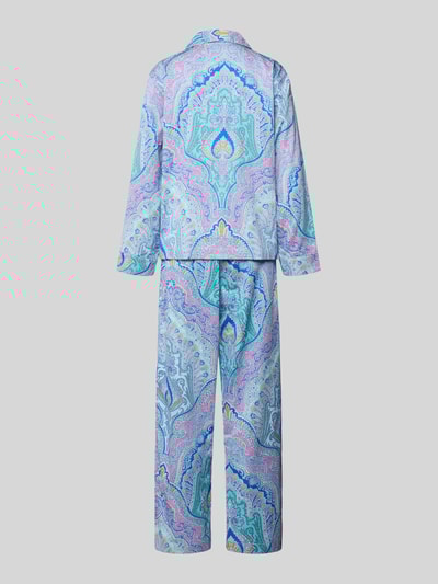 Lauren Ralph Lauren Pyjama met reverskraag Blauw - 3