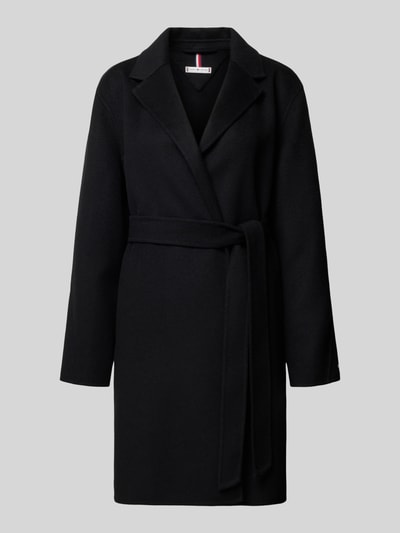 Tommy Hilfiger Płaszcz o kroju regular fit z mieszanki wełny   2