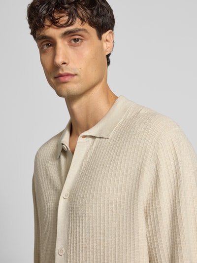 Lindbergh Freizeithemd mit Knopfleiste Offwhite 3