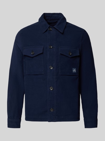Paul Smith Hemdjacke mit Kentkragen Marine 2