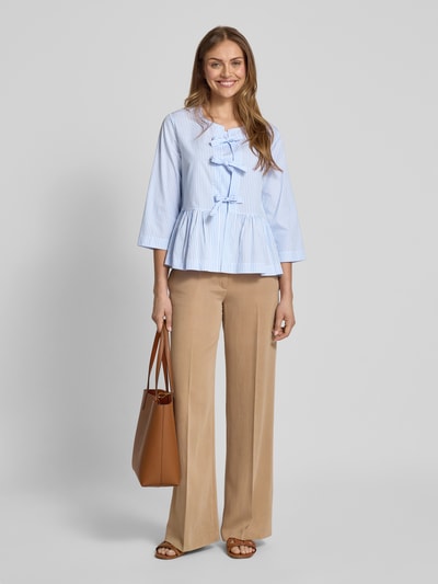 Rich & Royal Regular Fit Bluse mit 3/4-Arm Blau 1