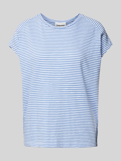 Armedangels T-shirt ze wzorem w paski model ‘ONELIAA’ Niebieski 2