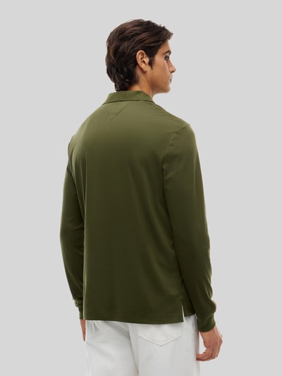 Tommy Hilfiger Regular Fit Poloshirt aus reiner Baumwolle Modell 'LIQUID' Oliv 5