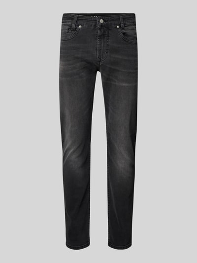 MAC Straight fit jeans in 5-pocketmodel, model 'ARNE PIPE' Zwart - 2