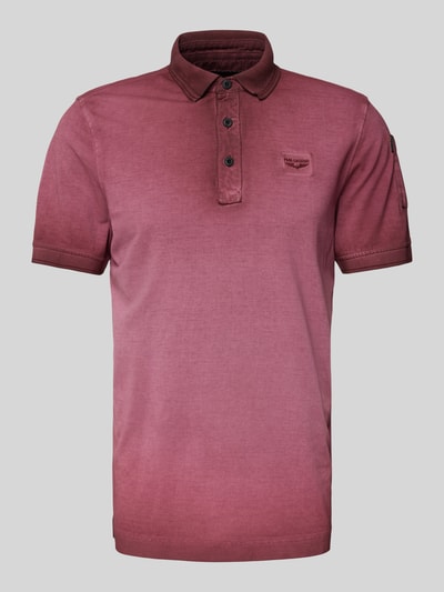 PME Legend Slim fit poloshirt met labelstitching Koraal - 2