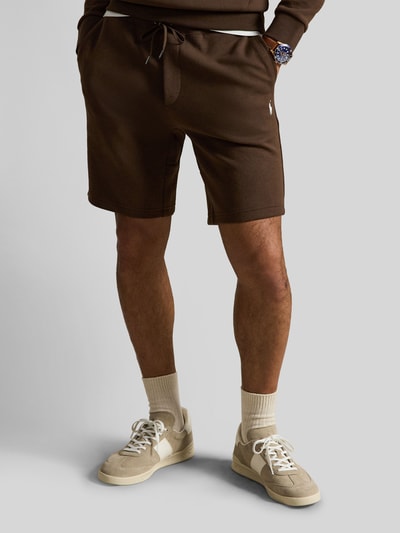 Polo Ralph Lauren Regular Fit Sweatshorts aus Baumwoll-Mix mit Logo-Stitching Dunkelbraun 4