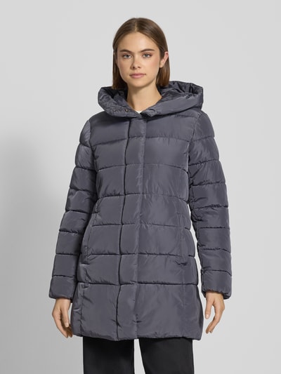 Only Kurtka pikowana o kroju regular fit z kapturem model ‘LINA’ Ciemnoszary 4