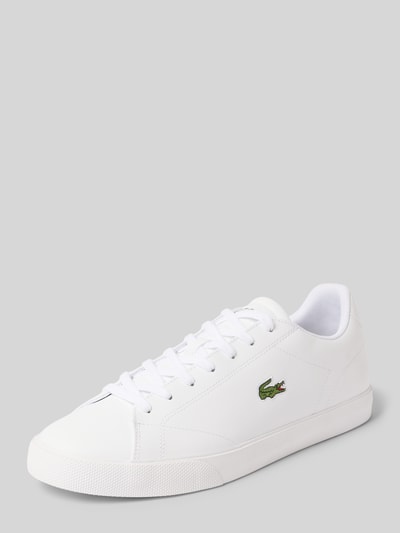 Lacoste Sneakersy niskie z mieszanki skóry Biały 1