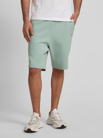 BOSS Green Regular Fit Sweatshorts mit elastischem Bund Modell 'Headlo' Mint 4