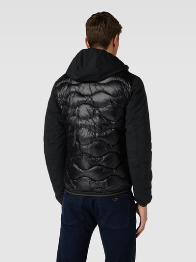 Blauer USA Steppjacke mit Label-Applikation Black 5