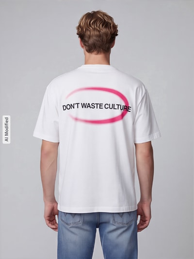 Don´t Waste Culture Oversized T-Shirt aus Baumwoll-Mix Modell 'LIRA' Offwhite 5