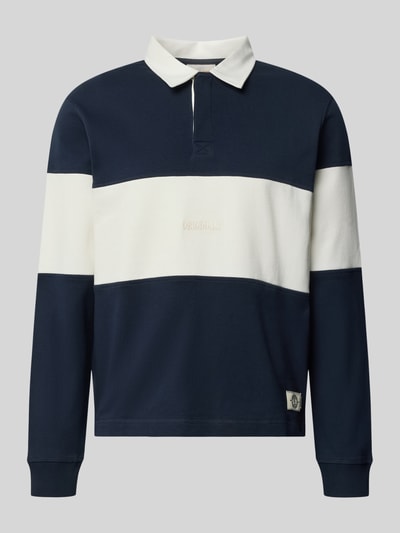 Produktfoto, Regular Fit Poloshirt mit Label-Stitching Modell 'FREDERIKSBERG' von JACK & JONES, Colour-Blocking, reine Baumwolle.
