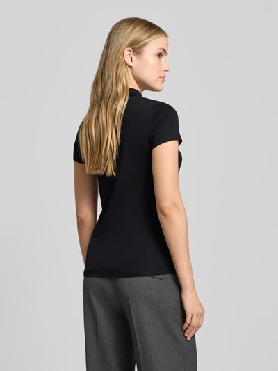 Marc Cain Slim fit T-shirt met polokraag Zwart - 5
