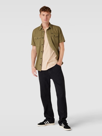 G-Star RAW Slim Fit Freizeithemd aus Baumwolle Modell 'Marine' Oliv 1