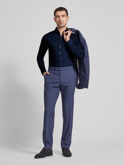 Desoto Slim fit zakelijk overhemd met kentkraag Marineblauw - 1