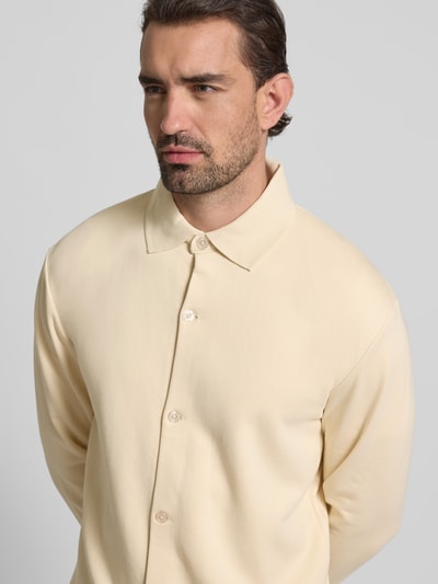 Lindbergh Sweatjack met kentkraag Steengrijs - 3