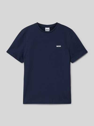 Boss T-shirt met ronde hals Marineblauw - 1