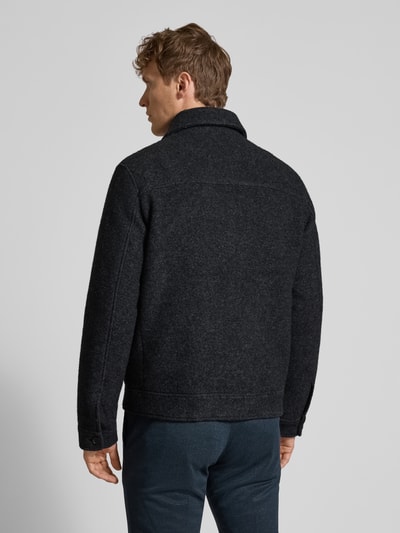 SELECTED HOMME Regular Fit Hemdjacke aus Woll-Mix Dunkelgrau 5