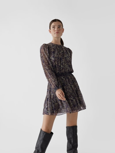 Vanessa Bruno Minikleid mit floralem Muster Marineblau 4