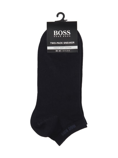 BOSS Sneakersocken mit Label-Print im 2er-Pack Dunkelblau 2