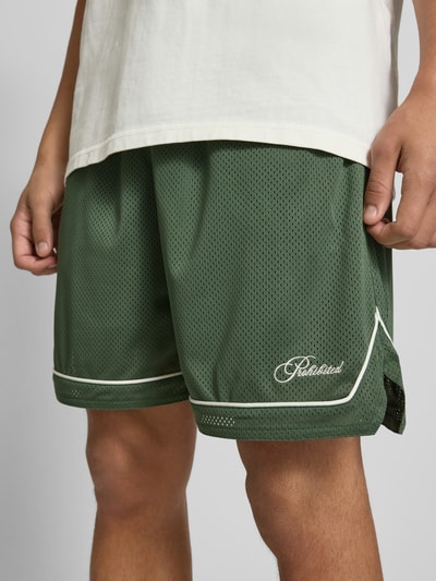 PROHIBITED Korte mesh broek met elastische band Groen - 3