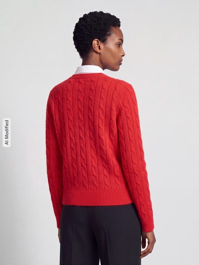 GANT Strickjacke aus Wolle mit Logo-Detail Rot 5