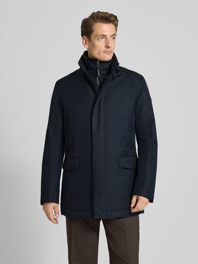 JOOP! Collection Lange jas met klepzakken, model 'DARRY' Marineblauw - 4