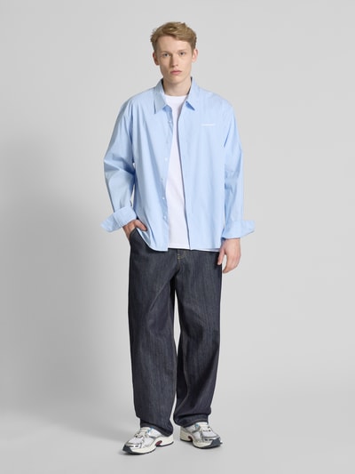 Pegador Oversized Freizeithemd mit Knopfleiste Hellblau 1