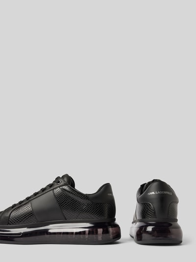 Karl Lagerfeld Ledersneaker mit Label-Schriftzug Modell 'LOW KAPRI' Black 2