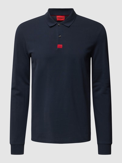 HUGO Poloshirt mit langen Ärmeln Modell 'Deresolo' Marine 2