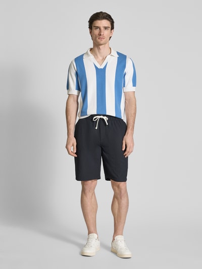 MCNEAL Korte regular fit broek met structuurmotief Marineblauw - 1