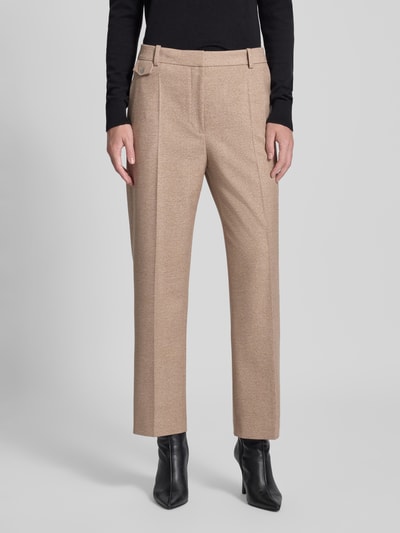 HUGO Relaxed fit stoffen broek met viscose, model 'ENORE' Zand - 4