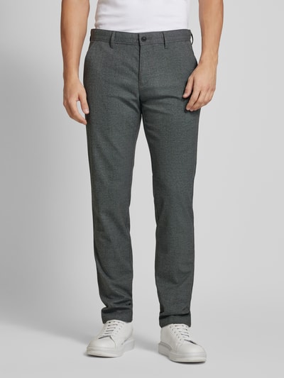 Roy Robson Slim fit broek met steekzakken Antraciet - 4