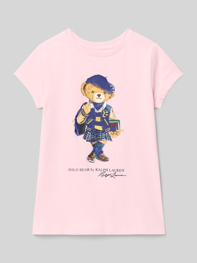 Polo Ralph Lauren Teens T-Shirt mit Label-Print und Rundhalsausschnitt Rosa 1