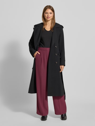 More & More Bluzka z długim rękawem z dekoltem w serek Czarny 1