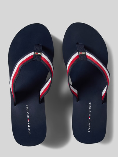 Tommy Hilfiger Japonki na koturnie Granatowy 4