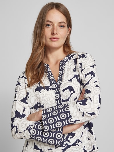 Emily Van den Bergh Blouseshirt met V-hals Donkerblauw - 3