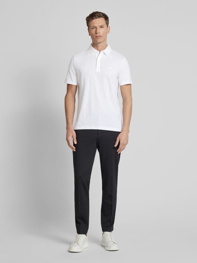 CK Calvin Klein Regular Fit Poloshirt mit Knopfleiste Weiss 1
