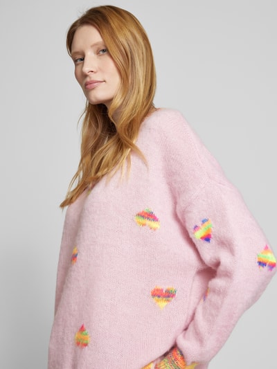 miss goodlife Oversized gebreide pullover van een mix van wol en alpaca Zand - 3