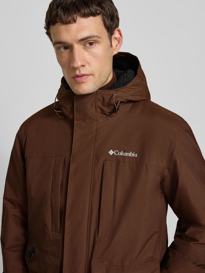 COLUMBIA Jack met labelprint, model 'Landroamer' Donkerbruin - 3