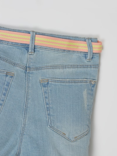 s.Oliver RED LABEL Szorty jeansowe o kroju skinny fit z wysokim stanem i dodatkiem streczu model ‘Suri’ Jasnoniebieski 4