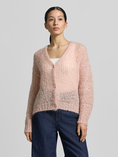 Weekend Max Mara Regular Fit Strickjacke aus Mohair-Woll-Mix Rosa 4
