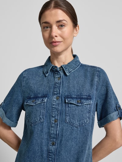 VERO MODA Tailliertes Jeanskleid aus Baumwoll-Mix Jeansblau 3