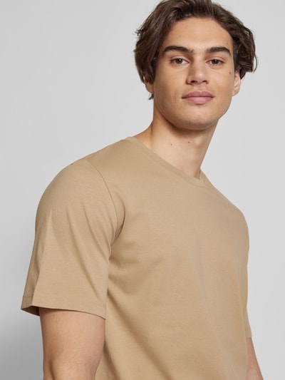 Jack & Jones T-shirt z detalem z logo model ‘ORGANIC’ Beżowy 3