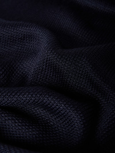 JOOP! Collection Sjaal van wolmix met franjes Marineblauw - 2