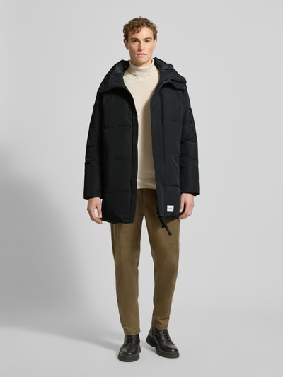 khujo Regular Fit Steppmantel mit Logo-Patch Modell 'Zeno' Black 1